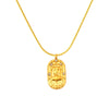 Wholesale Women's Casual Constellation Pendant Necklace Gold Plated Titanium Steel Casting Oval Hammer Cross Chain