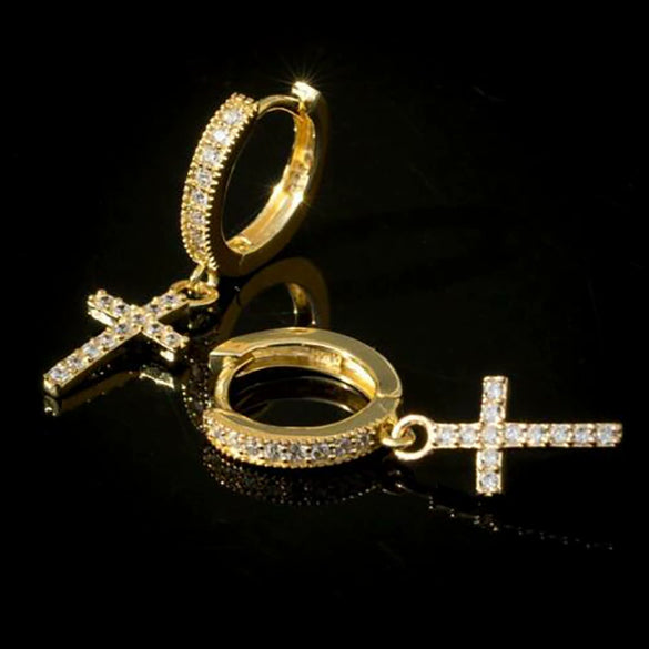 Wholesale Women's Casual Geometric Copper Earrings With Zircon