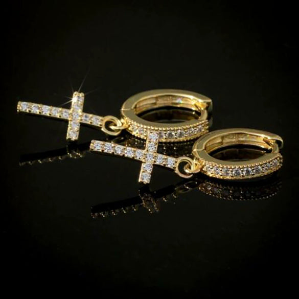 Wholesale Women's Casual Geometric Copper Earrings With Zircon