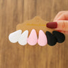 Wholesale Women's Casual Geometric Cshaped Spraypainted Plastic And Resin Earrings With Electroplating