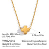 Wholesale Women's Casual Geometric Heart And Fivepointed Star Pendant Necklace In Stainless Steel With 18K Real Gold Pvd Furnace Vacuum Plating