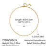 Wholesale Women's Casual Geometric 18K Real Gold Plated Stainless Steel Chain Necklace With Pvd Furnace Vacuum Real Gold Plating