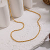 Wholesale Women's Casual Geometric 18K Real Gold Plated Stainless Steel Chain Necklace With Pvd Furnace Vacuum Real Gold Plating