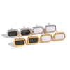 Wholesale Women's Casual Geometric Rectangular Stainless Steel Earrings With Pvd Furnace Vacuum Real Gold Plating