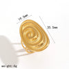 Wholesale Women's Casual Geometric Stainless Steel Earrings With Pvd Furnace Vacuum Real Gold Plating