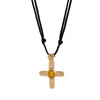 Wholesale Women's Casual Geometric Stainless Steel Electroplated Cross Pendant Necklace