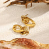 Wholesale Women's Casual Geometric Stainless Steel 18K Gold Plated Earrings