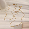 Wholesale Women's Casual Geometric Stainless Steel 18K Gold Plated Regular Oshaped Chain Necklace