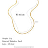 Wholesale Women's Casual Geometric Stainless Steel 18K Gold Plated Regular Oshaped Chain Necklace