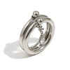 Wholesale Women's Casual Geometric Stainless Steel 18K Goldplated Handdecorated Doublelayer Ultrafine Marquise Water Drop Zirconium Ring