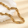 Wholesale Women's Casual Geometric Stainless Steel 18K Goldplated Handmade Necklace