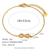 Wholesale Women's Casual Geometric Stainless Steel 18K Goldplated Letter Number Text Diamondstudded Bracelet Necklace