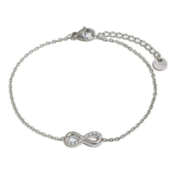 Wholesale Women's Casual Geometric Stainless Steel 18K Goldplated Letter Number Text Diamondstudded Bracelet Necklace