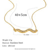 Wholesale Women's Casual Geometric Stainless Steel 18K Goldplated Pendant Necklace