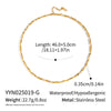 Wholesale Women's Casual Geometric Stainless Steel Necklace With 18K Real Gold Pvd Furnace Vacuum Plating