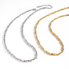 Wholesale Women's Casual Geometric Stainless Steel Necklace With 18K Real Gold Pvd Furnace Vacuum Plating