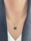 Wholesale Women's Casual Geometric Stainless Steel Polished Plating Pendant Necklace With Twist Chain