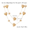 Wholesale Women's Casual Handmade Goldplated Alloy Heartshaped Geometric Pendant Necklace