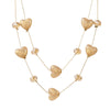 Wholesale Women's Casual Handmade Goldplated Alloy Heartshaped Geometric Pendant Necklace
