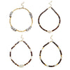 Wholesale Women's Casual Handmade Stainless Steel And Resin Leopard Print Beaded Clavicle Chain