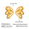 Wholesale Women's Casual Insect Pattern Stainless Steel Vacuum Real Gold Plated Earrings