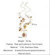 Wholesale Women's Casual Long Stainless Steel Geometric Multipendant Necklace With Polished Electroplating And Bamboo Chain