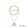 Wholesale Women's Casual Minimalist Alloy Electroplated Doublelayered Necklace With Animal Zodiac Pattern