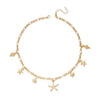 Wholesale Women's Casual Minimalist Electroplated Alloy Starfish Shell Dolphin Animal Pendant Necklace With Regular Chain