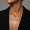 Wholesale Women's Casual Minimalist Electroplated Alloy Starfish Shell Dolphin Animal Pendant Necklace With Regular Chain