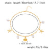 Wholesale Women's Casual Minimalist Geometric Alloy Electroplated Necklace With Starfish And Shell Design