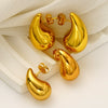 Wholesale Women's Casual Minimalist Geometric Drop Shape Stainless Steel Electroplated Earrings