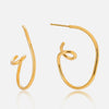 Wholesale Women's Casual Minimalist Geometric Stainless Steel Electroplated Earrings