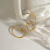 Wholesale Women's Casual Minimalist Geometric Stainless Steel Electroplated Earrings