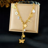 Wholesale Women's Casual Minimalist Goldplated Stainless Steel Star Pendant O Word Chain Necklace