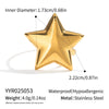 Wholesale Women's Casual Nonfading Environmentally Friendly Fivepointed Star Ring Stainless Steel Geometric Pattern Electroplating