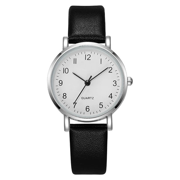 Wholesale Women's Casual Quartz Wrist Watch With Alloy Case Pu Strap And Round Dial