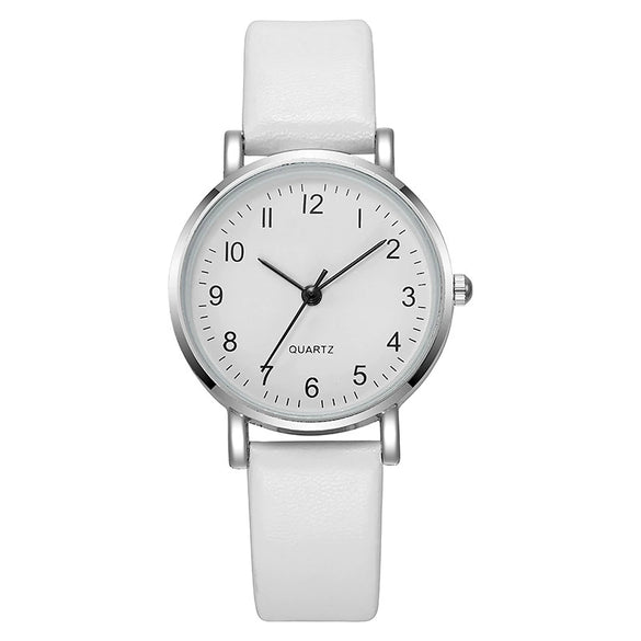 Wholesale Women's Casual Quartz Wrist Watch With Alloy Case Pu Strap And Round Dial