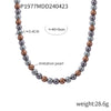 Wholesale Women's Casual Round High Gloss Beaded Necklace Handmade With Imitation Pearl And Titanium Steel Geometric Style