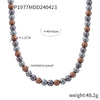 Wholesale Women's Casual Round High Gloss Beaded Necklace Handmade With Imitation Pearl And Titanium Steel Geometric Style