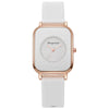Wholesale Women's Casual Square Fashion Quartz Watches With Alloy Case Silicone Band And Stainless Steel Buckle