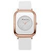 Wholesale Women's Casual Square Fashion Quartz Watches With Alloy Case Silicone Band And Stainless Steel Buckle