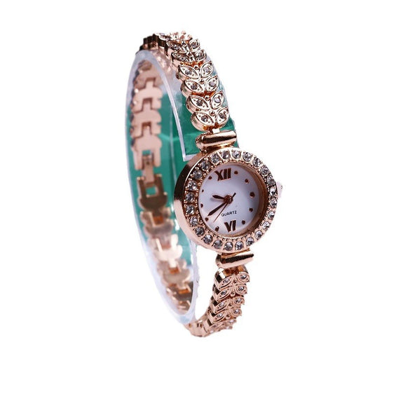 Wholesale Women's Casual Square Metal Alloy Stainless Steel Bracelet Watch With Diamond Inlay