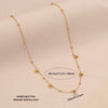 Wholesale Women's Casual Stainless Steel Electroplated Heart Shape O Word Chain Clavicle Chain Jewelry