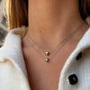 Wholesale Women's Casual Stainless Steel Heart Shape Polished Plating Pendant Necklace With Cross Chain