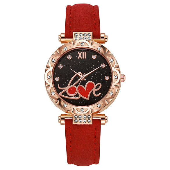 Wholesale Women's Casual Student Quartz Belt Watch Plastic Case Imitation Leather Strap Stainless Steel Buckle Round Dial