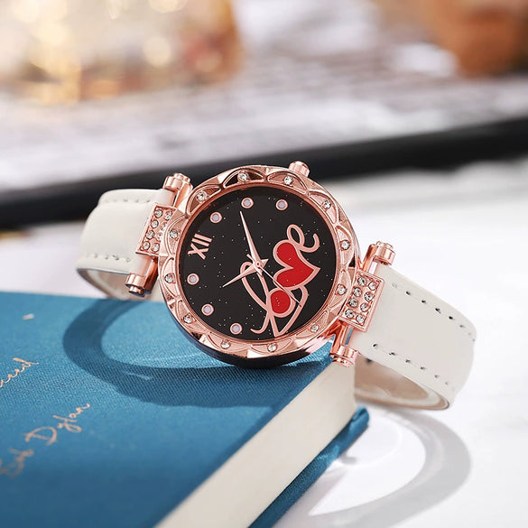 Wholesale Women's Casual Student Quartz Belt Watch Plastic Case Imitation Leather Strap Stainless Steel Buckle Round Dial