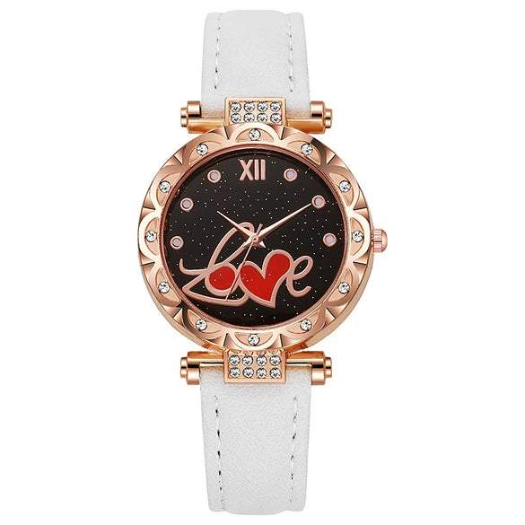 Wholesale Women's Casual Student Quartz Belt Watch Plastic Case Imitation Leather Strap Stainless Steel Buckle Round Dial