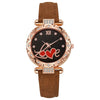 Wholesale Women's Casual Student Quartz Belt Watch Plastic Case Imitation Leather Strap Stainless Steel Buckle Round Dial