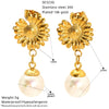 Wholesale Women's Casual Style Electroplated Titanium Steel Earrings With Flower Animal Zodiac Patterns