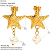 Wholesale Women's Casual Style Electroplated Titanium Steel Earrings With Flower Animal Zodiac Patterns